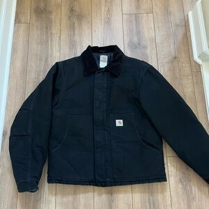 Carhartt Men's Dark Jacket with Black Collar